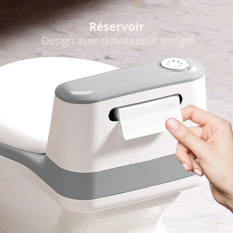 Pot d’Apprentissage Enfant avec Musique de Chasse d’Eau gris1