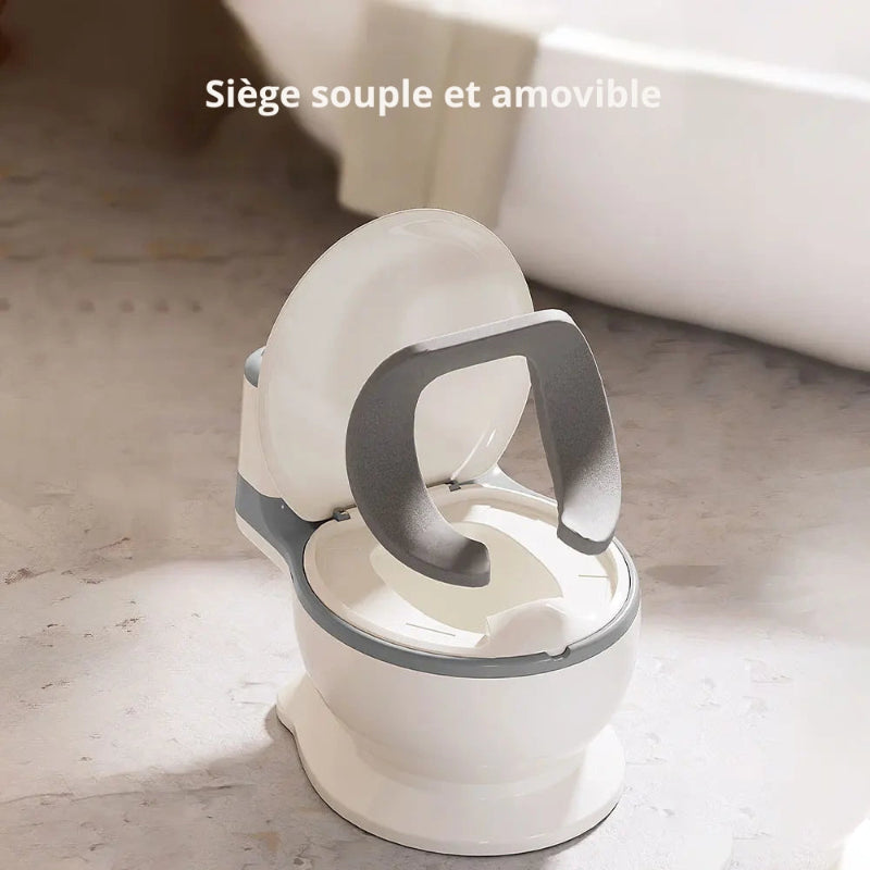 Pot d’Apprentissage Enfant avec Musique de Chasse d’Eau gris2