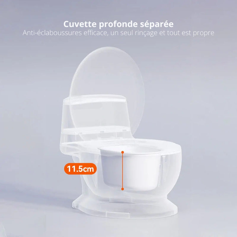 Pot d’Apprentissage Enfant avec Musique de Chasse d’Eau gris4