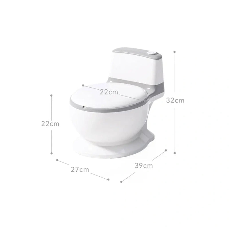 Pot d’Apprentissage Enfant avec Musique de Chasse d’Eau gris5
