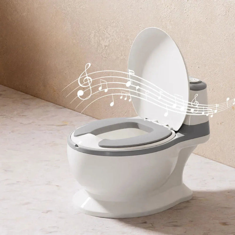 Pot d’Apprentissage Enfant avec Musique de Chasse d’Eau gris6