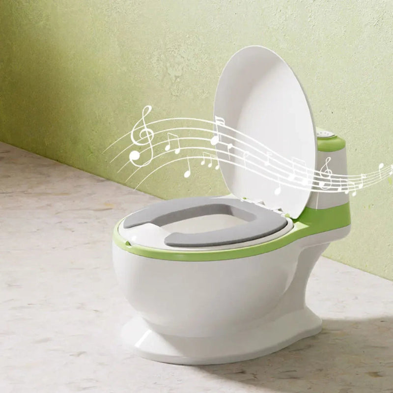 Pot d’Apprentissage Enfant avec Musique de Chasse d’Eau vert