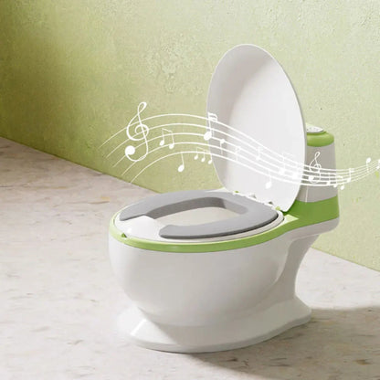 Pot d’Apprentissage Enfant avec Musique de Chasse d’Eau vert